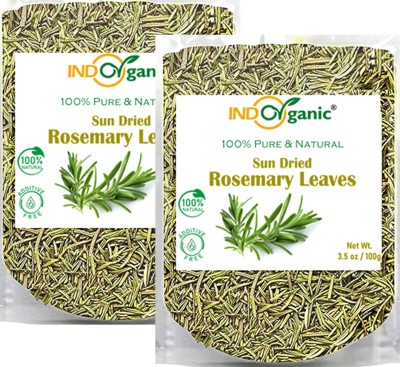 Indo Organic Rosemary Leaves, Sun Dried Leaf | Pure & Natural | For Hair Growth, Nourishment(200 g)