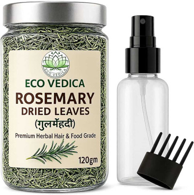 Ecovedica Rosemary Dried Leaves Hair Growth & Hair Fall Control & Spray Bottle,Food Grade(120 g)