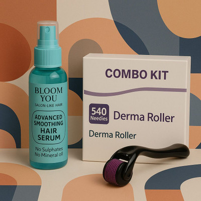BLOOM YOU Advanced Hair Regrowth Serum with Derma Roller(100 ml)
