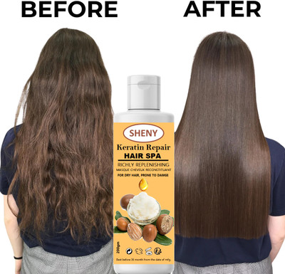 Sheny Cream Spa Cream with Keratin for Deep Nourishment, All Hair Types(200 g)