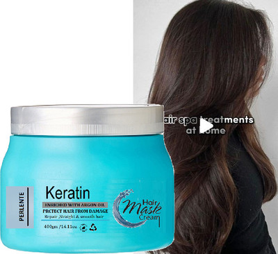 PERLENTE Spa Cream for Weak & Frizzy Hair, Radiant Shine,(400 ml)