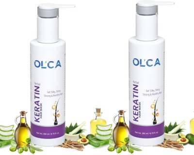 OLCA Herbal Keratin Hair Mask get Silky Shiny Strong & Healthy Hair pack of 2(400 ml)