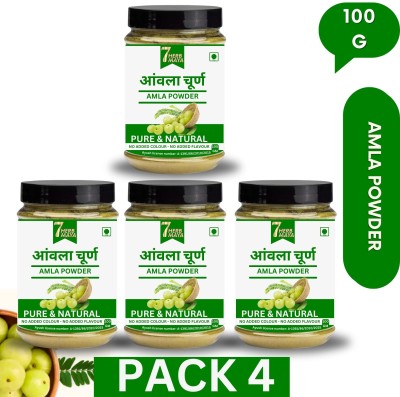 7Herbmaya Amla Powder For Hair Growth | Amla Churan for Hair Care PACK OF 4 100G EACH(400 g)