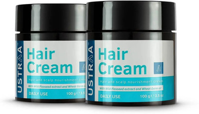 USTRAA Hair Cream - 100 g x 2 | For Daily Use with Light Hold- Style & Nourishment(200 g)