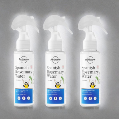 ACTIWOW Spanish Rosemary Water & Biotin Combo for Stronger, Thicker Roots (3-Pack)(100 ml)