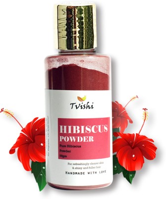 Tvishi Hibiscus Powder | Pure Organic Petal Powder for Shiny,Strong Hair & Skin(50 g)