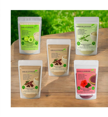 Beautoherb Shine Amla reetha Shikakai Hibiscus Bhringraj Powder(250 g)