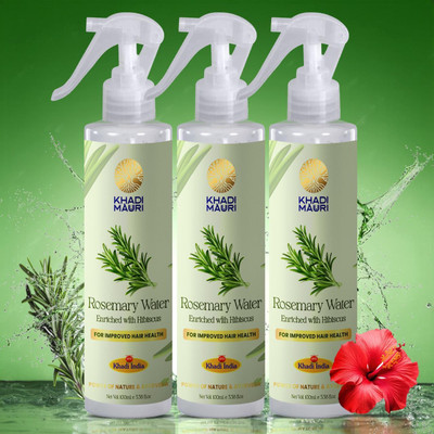 Khadi Mauri Rosemary Water Spray for Hair Growth, Strength & Anti Dandruff (Pack of 3) Men & Women(100 ml)
