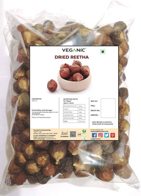 Veganic Whole Dried Reetha/Ritha | Soap Nuts | Aritha/Arith/Areetha Raw Form For Hairs(200 g)