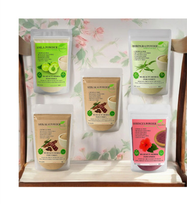 Beautoherb Amla Aritha Shikakai Hibiscus Bhringraj Powder combo(248 g)