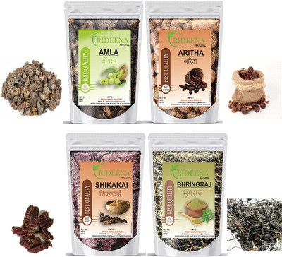 Rideena Pure Natural Dry Amla Reetha Shikakai Bhringraj (100x4=400)(1000 g)