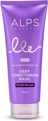 Alps Goodness Deep Conditioning Curl Mask with Moroccan Oil & Green Tea | Soft & Silky Curls(200 ml)