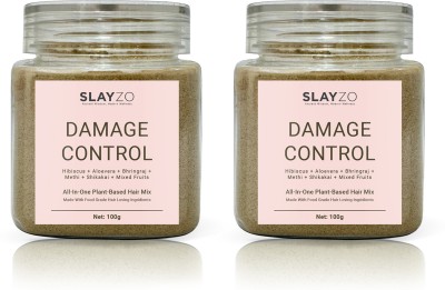 Slayzo Damage Control Herbal Hair Powder For Hair Repair 100g Each (Pack of 2) 200gm(200 g)