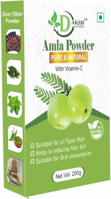 DAKSH HERBAL Natural & Organic Amla Indian Gooseberry Powder For Hair Care Mask and Skin(200 g)