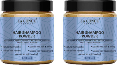 La'Conde Herbal Shampoo Powder with Amla, Reetha, Shikakai & Methi for Healthy Hair(200 g)