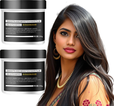 ONEAL Keratin Hair Mask No Steam Hair Film – 2PCS Smoothening Cream – 200g(200 ml)