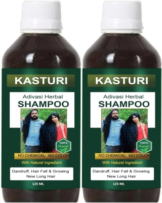 Donnara Organics Kasturi Adivasi Herbal Hair shampoo for Hair Nourishment (2x125ml)(250 ml)