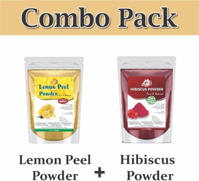 Ordershock Organic Lemon Peel With Hibiscus Powder Natural Skincare, Rejuvenating Blend(200 g)