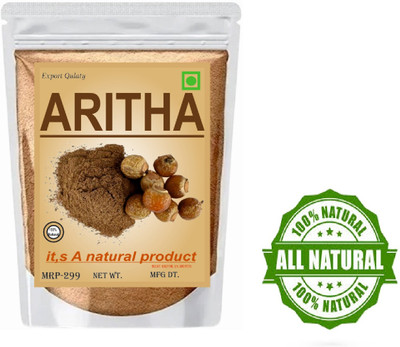 Rideena Natural Pure Aritha/Reetha Powder For Hair Pack(400 g)