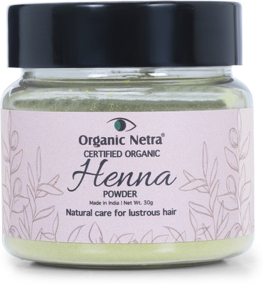Organic Netra Henna Powder for Hair Colour, Natural Care for Lustrous Hair , Treats Scalp(30 g)