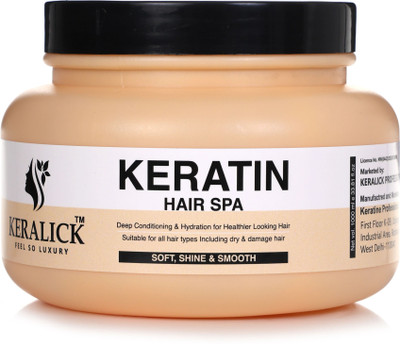 KERALICK Keratin Hair Spa Cream | Deep Repair & Shine for Dry, Frizzy, Damaged Hair(500 g)