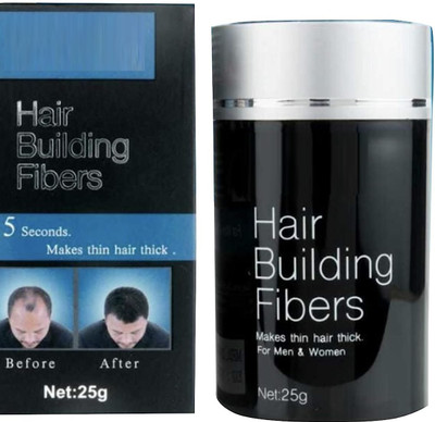 GFSU - GO FOR SOMETHING UNIQUE Black Hair Building Fibers Men,Women fibers for Hair loss coverage (net 25g)(25 g)