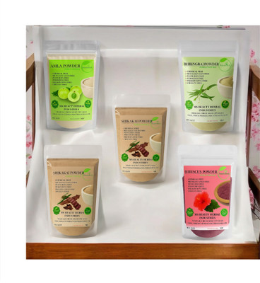 Beautoherb Amla Aritha Shikakai Hibiscus Bhringraj Powder(250 g)
