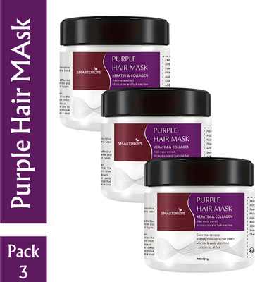 smartdrops Purple Hair Mask for All Hair Types, Purple Formula(300 g)