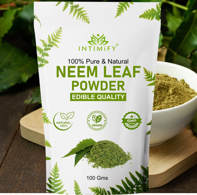 INTIMIFY Neem Leaf Organic Powder 100g, Promotes Healthy Scalp and Strong Hair(100 g)