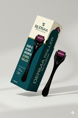 Rudsaa Derma Roller 0.5mm with 540 Titanium Needles for Hair Growth and Scalp Care(200 g)