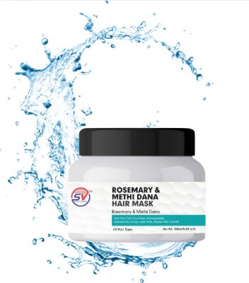 SV PROFESSIONAL Rosemary & Methi Dana Rice Water Hair mask - Hair Fall, Frizz-Free, Dry Scalp(400 ml)