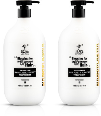 Global Amazon Secrets Brazilian Nanoplastia Treatment , NEW & ORIGINAL Packaging(Pack of 2)(2000 ml)