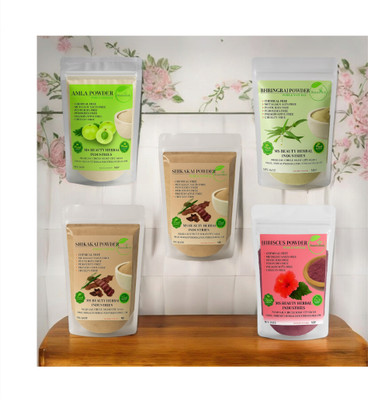 Beautoherb New Amla ritha Shikakai Hibiscus Bhringraj Powder(250 g)