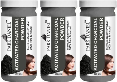 PARK DANIEL Premium Activated Charcoal Powder-For Glowing Skin and Pimples Combo Pack 3 bottles of 100 gms(300 gms)(300 g)
