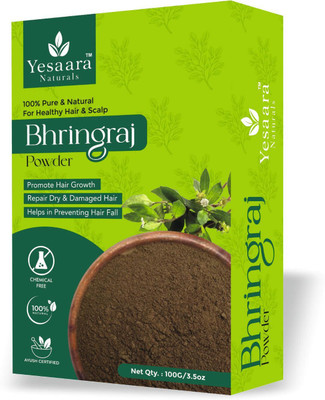 Yesaara Naturals Bhringraj Powder – 100g | Pure Ayurvedic Hair & Skin Care Herb(100 g)