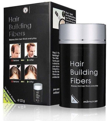 MR. HUDA Hair Building Fiber Black Color Powder Instantly Thicken Thinning Hair By Dexe(22 g)