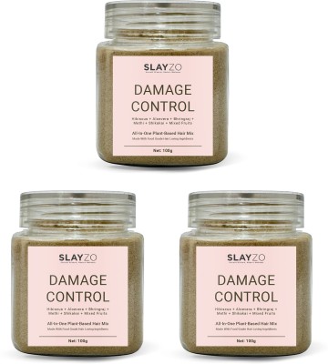 Slayzo Damage Control Herbal Hair Powder For Hair Repair 100g Each (Pack of 3) 300gm(300 g)