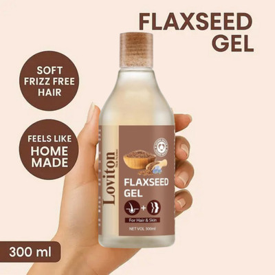 loviton Flaxseed Styling Gel – For Smooth Hair, Defined Curls & Hydrated Skin Use(300 ml)