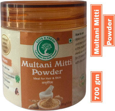 cuts n fresh Pure multani Mitti powder face&Hair,Fuller's Earth Clay(700 g)