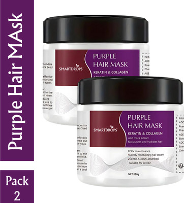 smartdrops Purple Keratin Cream, Moisture Formula for Hair Men & Women(200 g)