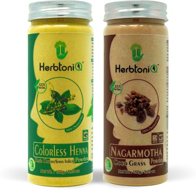 HerbtoniQ Natural CLHenna, Nagarmotha Powder for Dandruff & Damaged, Intensive Hair Care(300 g)