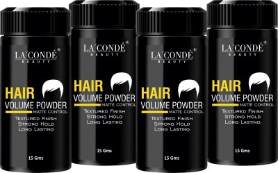 La'Conde Hair Volumizing Powder Matte Finish 24hrs Hold Hair Pack of 4 of 15Gm (60 Gms)(60 g)