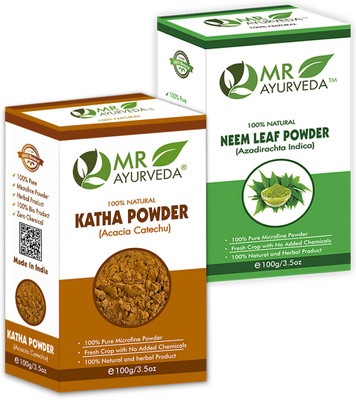 MR Ayurveda Katha Powder and Neem Powder - Set of 2(200 g)