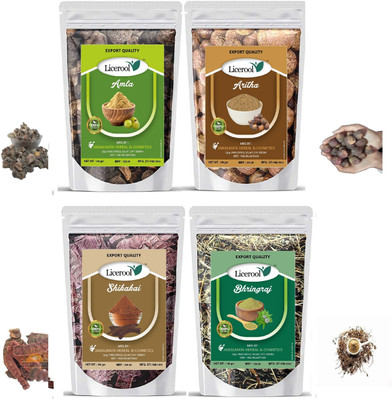 Licerool Awla reetha shikakai bhringraj raw shine(400 g)