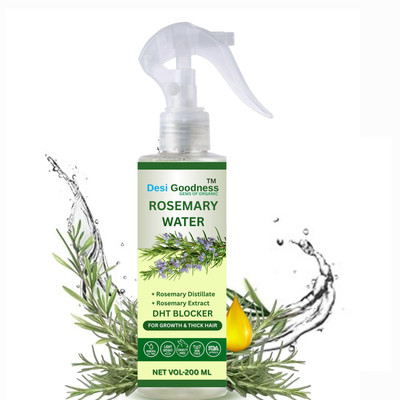Desi Goodness Rosemary Water Spray For Hair Thick and Regrowth | Mist Spray for Hair-Fall(200 ml)