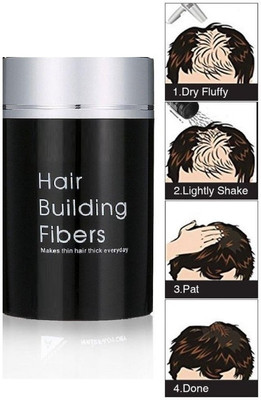 THTC Hair Building Fibers Black For covering baldness(25 g)