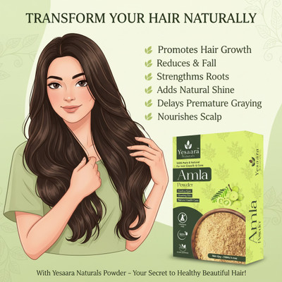 Yesaara Naturals Herbal Essence Amla Powder – 100g(100 g)