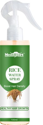 Mensport Rice Water Spray for Hair Growth|Repairs Damage|Control Hairfall 100ML Pack of 1(100 ml)