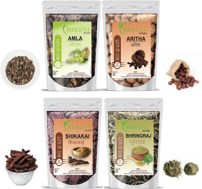 Rideena Dry Amla Reetha Shikakai Bhringraj 100x4=400(400 g)