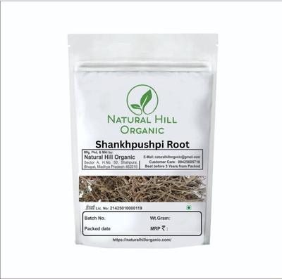 NATURAL HILL ORGANIC Shankhpushpi Root-150g-Promotes Healthy Brain Functions-Natural-No Mixing(150 g)